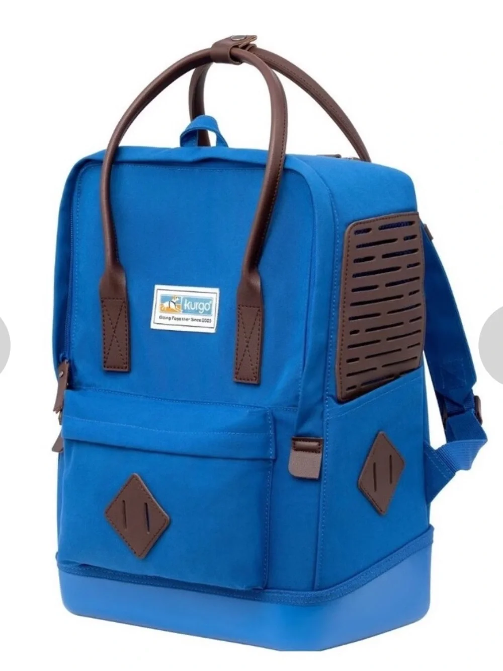 Kurgo Red Pet Carrier Backpack with Teal Interior